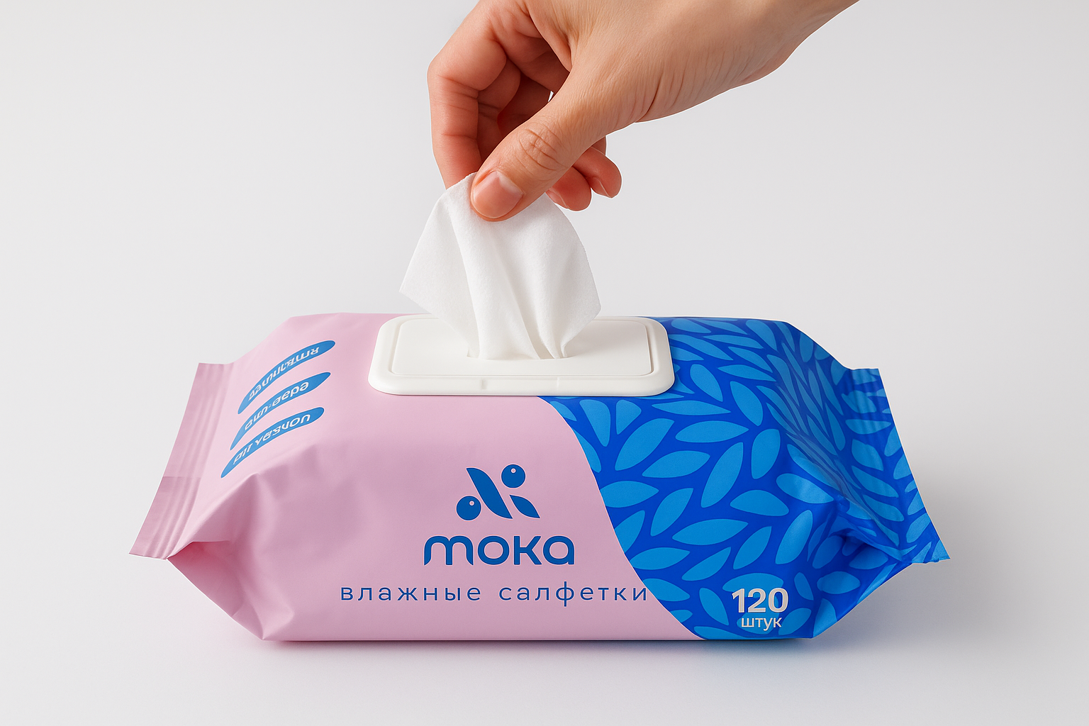 MOKA влажные салфетки в использовании